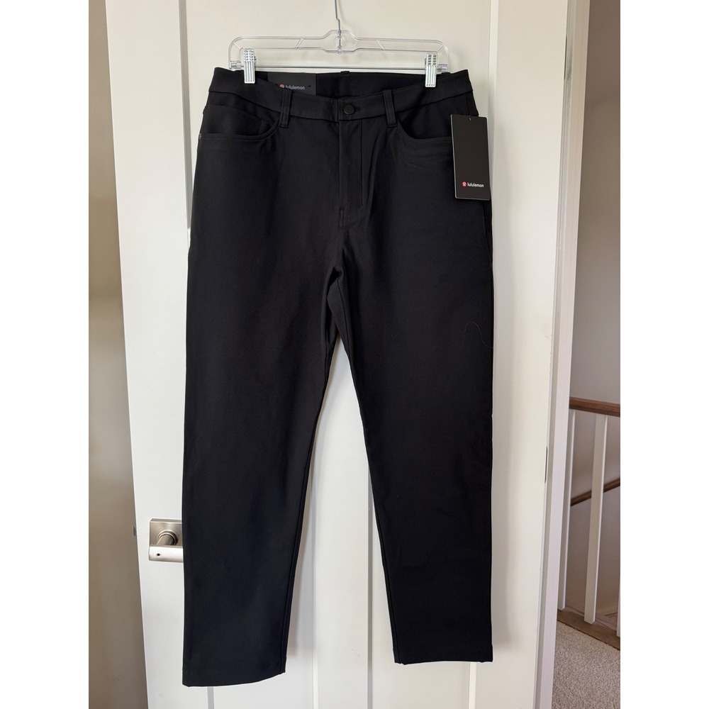 Lululemon ABC Classic-Fit 5-Pocket Pant 30L Brush Warp Black 32 NEW